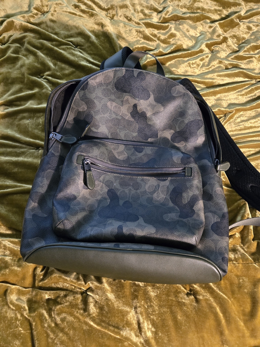 Coach - Camo Leather Backpack